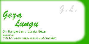 geza lungu business card
